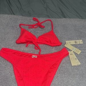 Vibrant Red Bikini Set